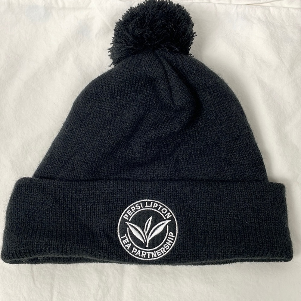 Sport-Tek Black Pepsi Lipton Tea Pom Pom Beanie - One Size